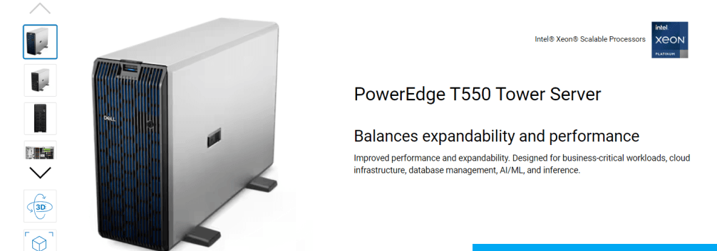 gambar banner server Dell PowerEdge T550