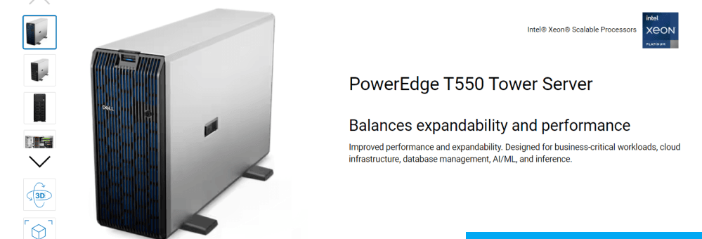 gambar banner server Dell PowerEdge T550